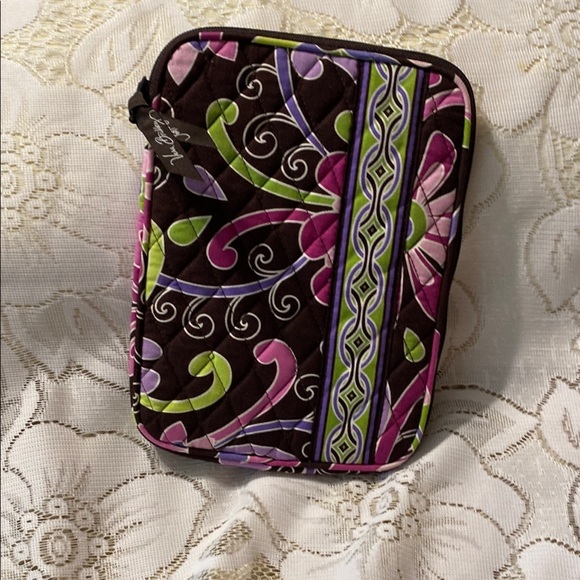 Tablet Case Brown & Pink Vera Bradley Paisley Pattern - Picture 1 of 6